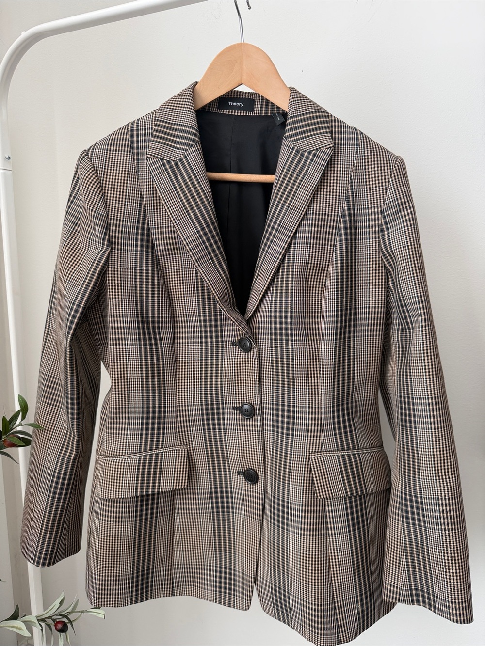 Theory Plaid Blazer Size 12 - Picture 3 of 13